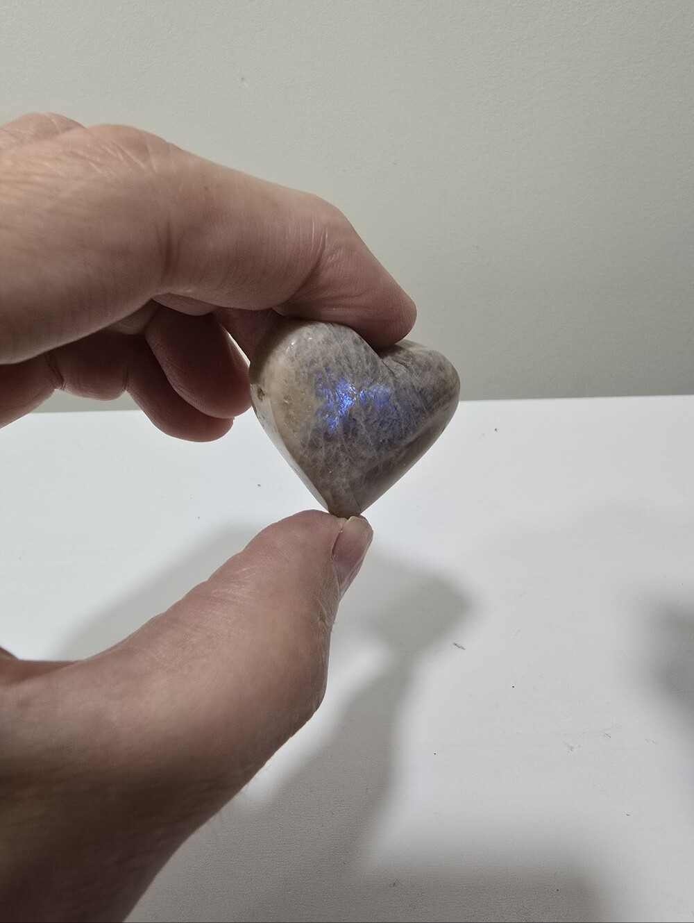 Moonstone Crystal Heart #D